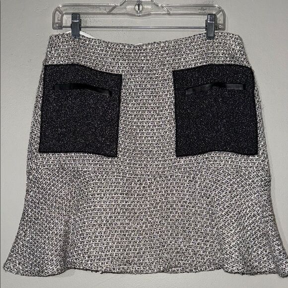 Ann Taylor Black and White A-Line Mini Skirt - Picture 1 of 11